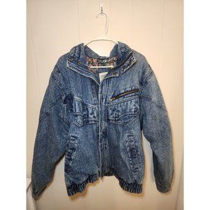 Vintage 1990s Denim American Weekend Heavy Coat Size Large Excellent condition